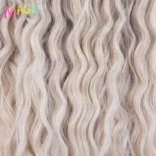 Magic Ariel Curl Hair Water Wave Twist Crochet Hair Synthetic Braid Hair Ombre Blonde 22 Inch Deep Wave Braiding Hair Extension - Image 5