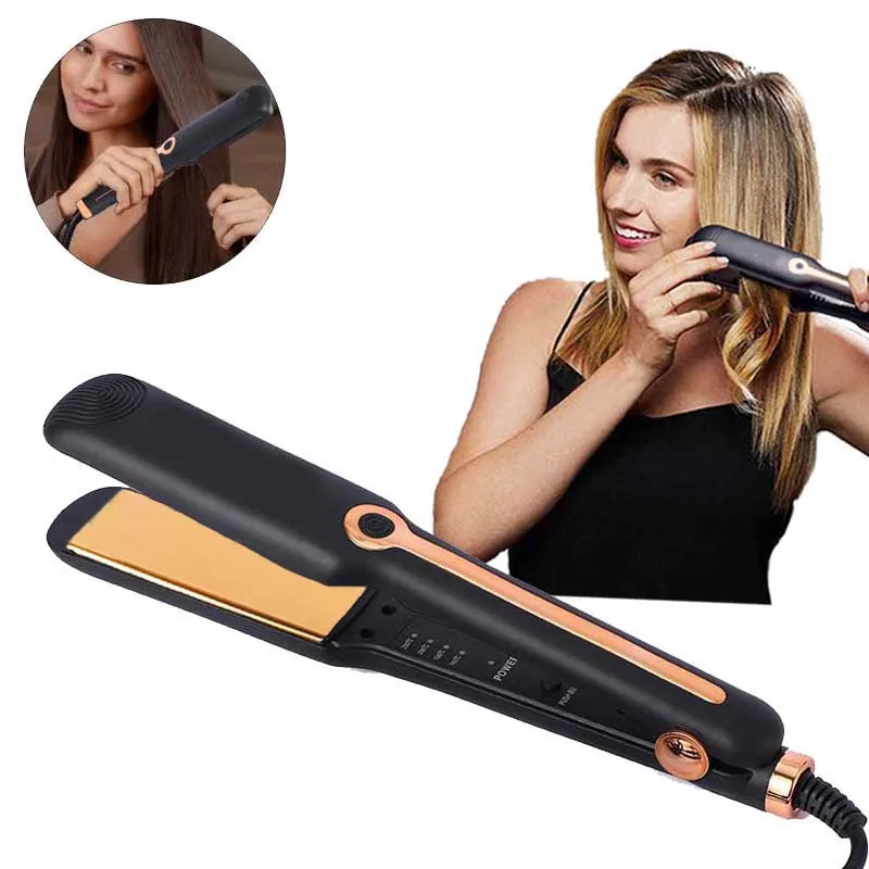 

Hair Straightener Professional Ceramic Flat Iron Negative Ion Wide Plate Temperature Adjustable Straightening Iron Splint