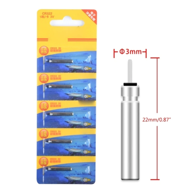 1 Set Long-lasting CR322 Electronic Night Glowing Button for Fishing Enthusiasts & Tackle Shop Owners