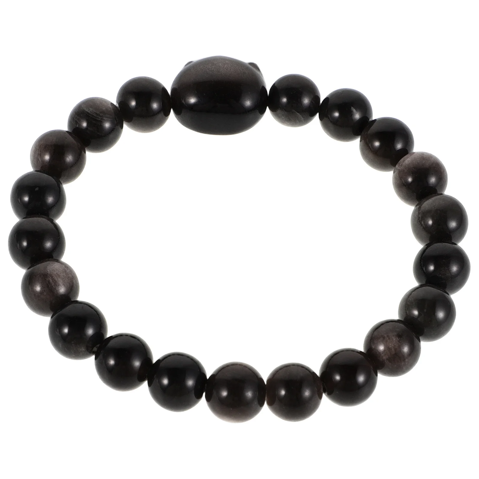 

Obsidian Bead Cat Bracelet Cute Cat Charm Handmade Stylish Wrist Bracelet Daily Wear Decorative Fashion Jewelry