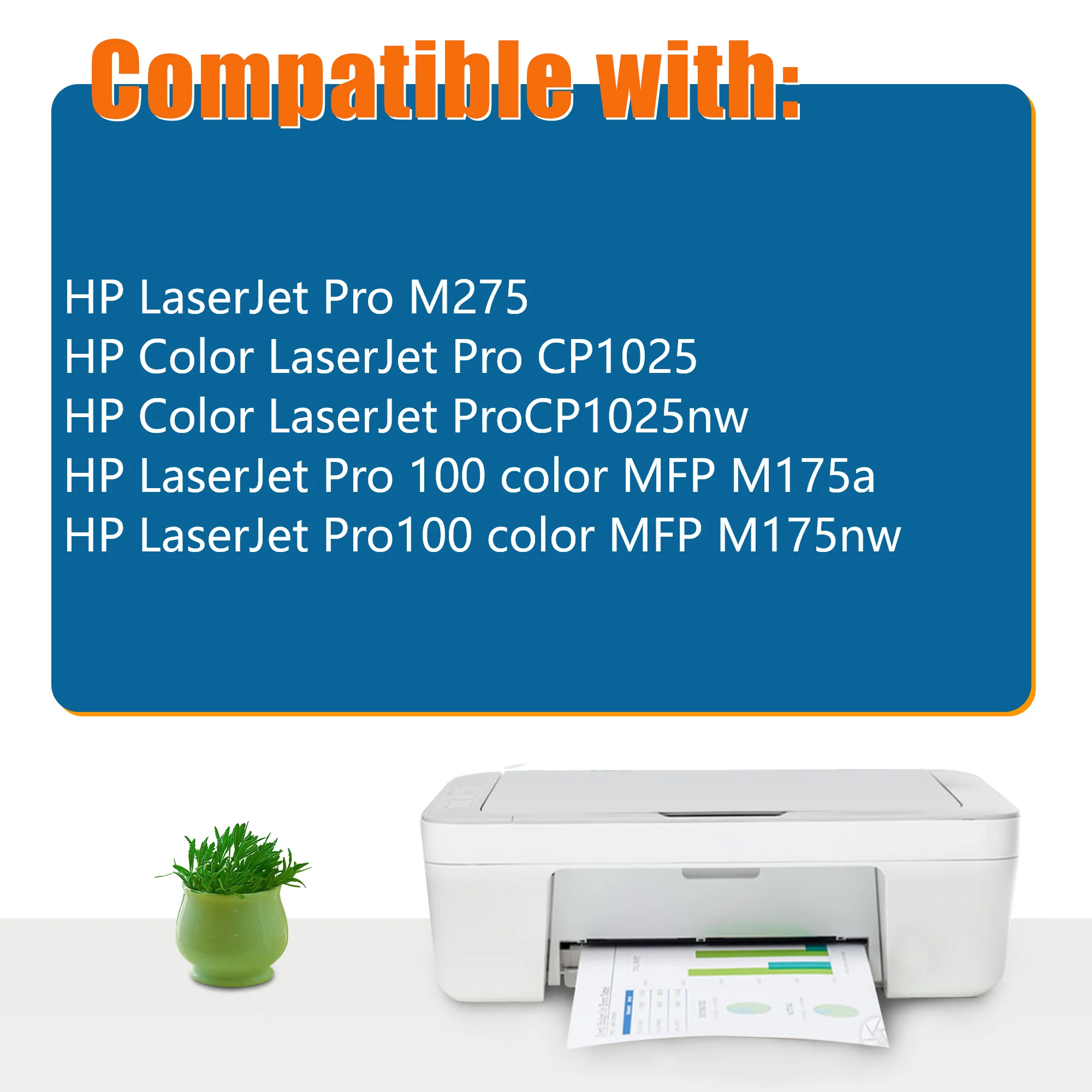 Jhaan CE314A BK Trommeleinheit kompatibel mit HP DRCE314A BK für HP LaserJet Pro M275 P1025nw 100 MFP M175nw M175a M177fw M176n – Detail 2
