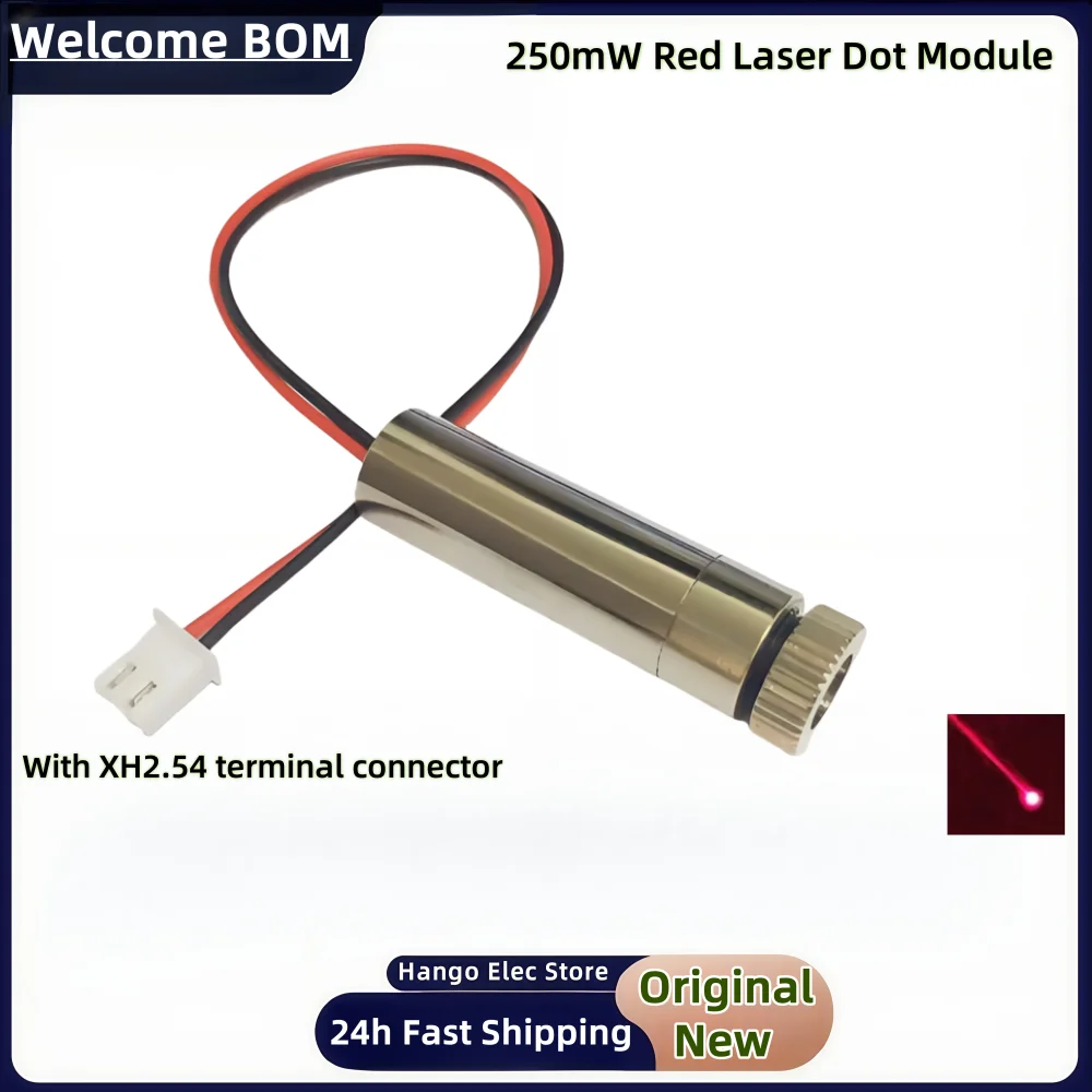1PCS/lot Red Laser Dot Module 250mW 650nm High Power Laser With Focusing DIY Engraving Machine Laser Head