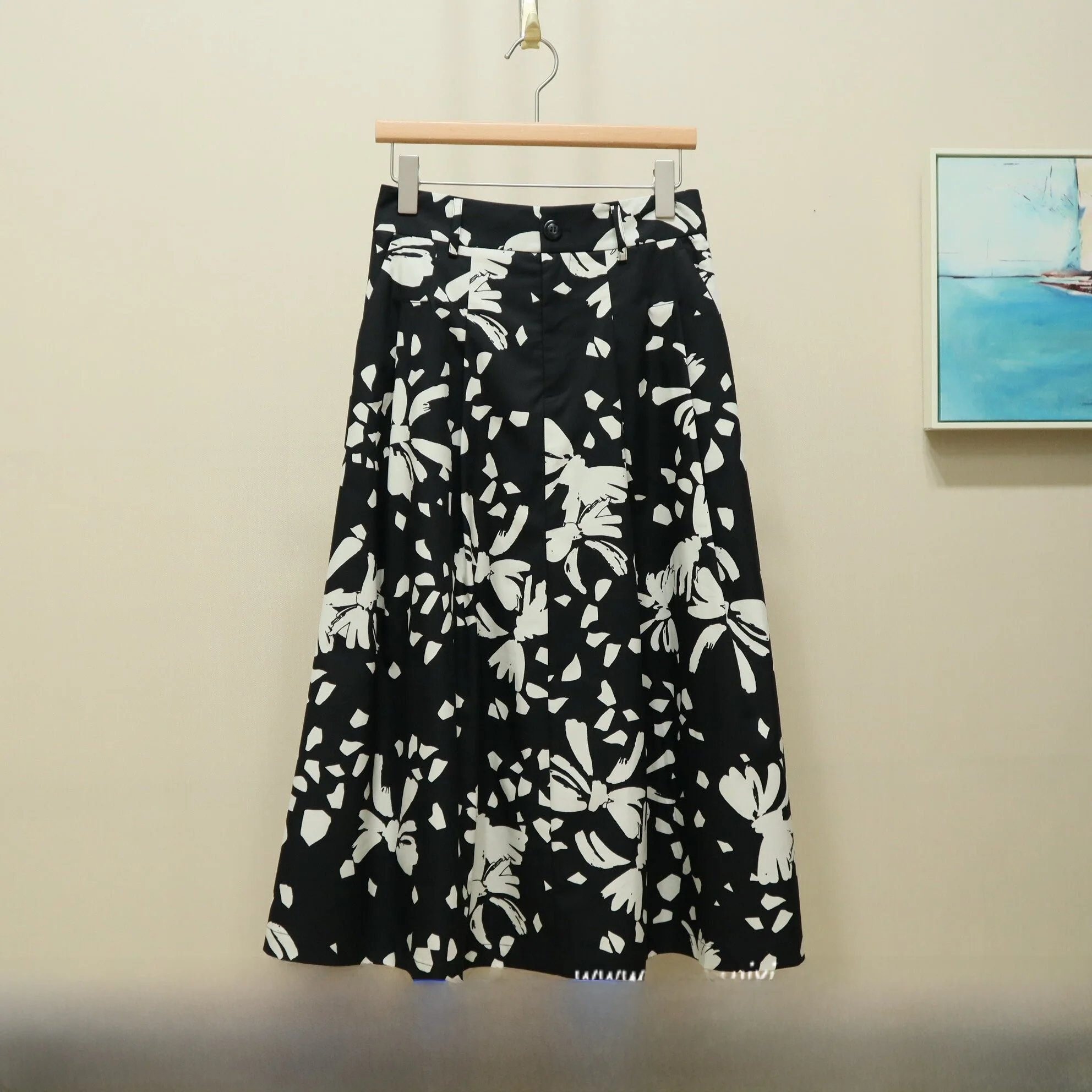 

Весна 2026: Женская юбка А-силуэта с высокой талией, с цветочным принтом, повседневная, из хлопка, в стиле Ele adowy Faion Design