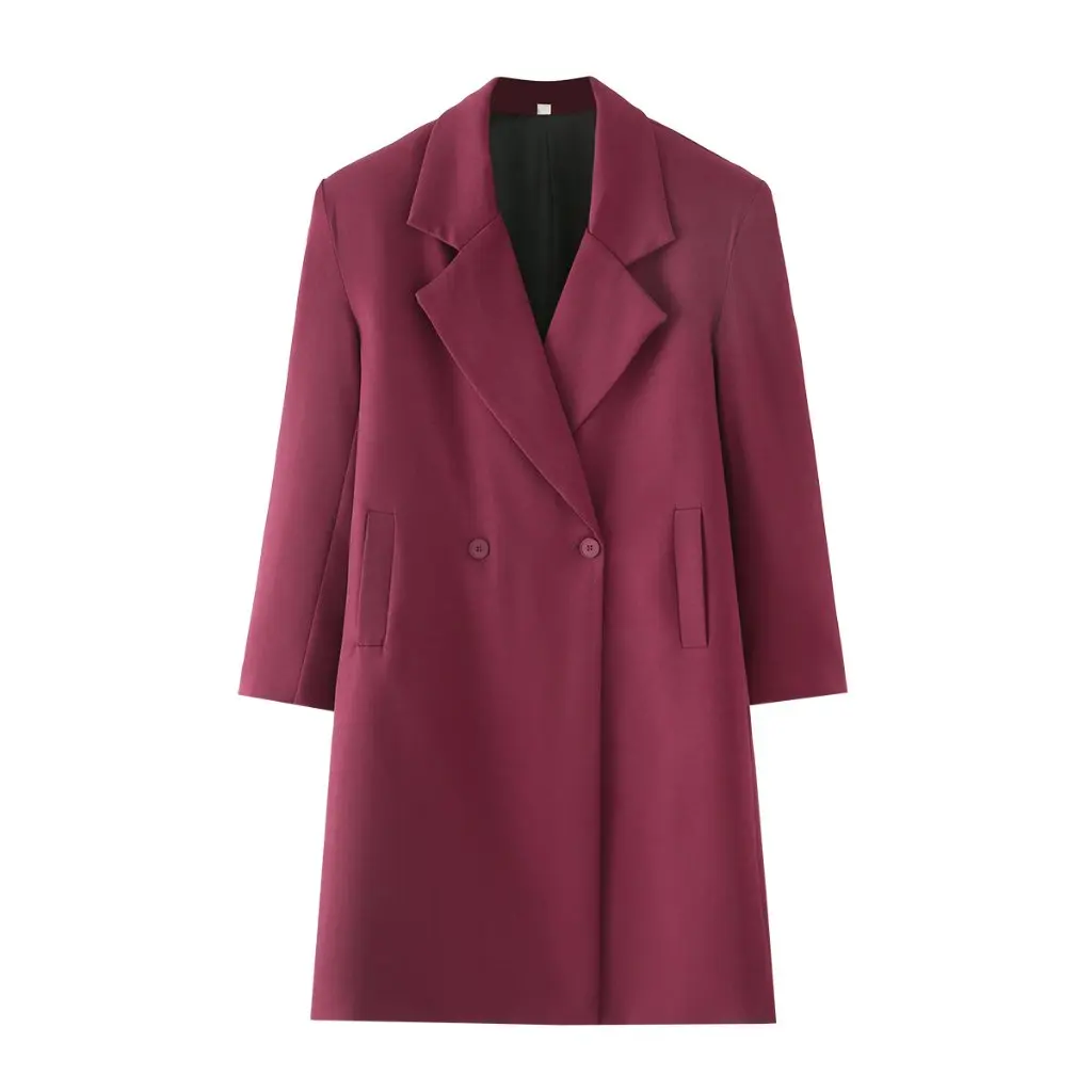 

European And American Fashion Solid Color Long Sleeve Suit Jacket Women's Spring New B129402