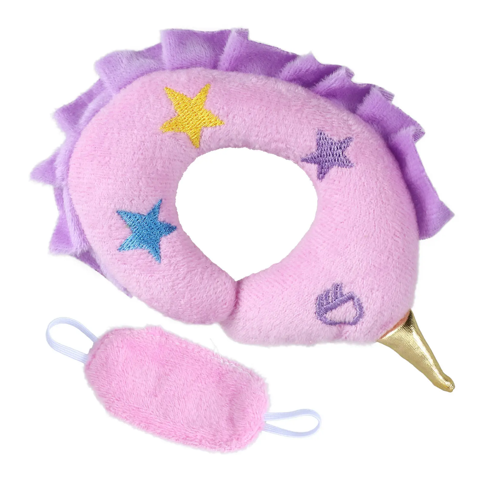 

1Set Miniature Neck Pillow Blindfold Set for 18 Inch Delicate Cloth Decorative Accessory Lightweight Fade Resistant Soft