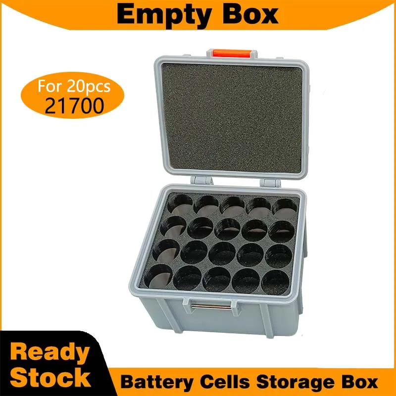 

Organizer for 18650 21700 Battery Storage Box PETG with 20 holes Cell Holder for lithium battery cells storage Empty Box