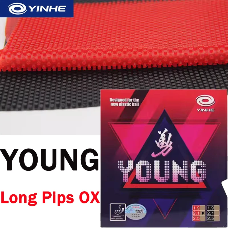 #YINHE YOUNG Cured/Uncured Table Tennis Rubber Long Pips OX Medium & Large Particles Ping Pong Single Rubber without Sponge