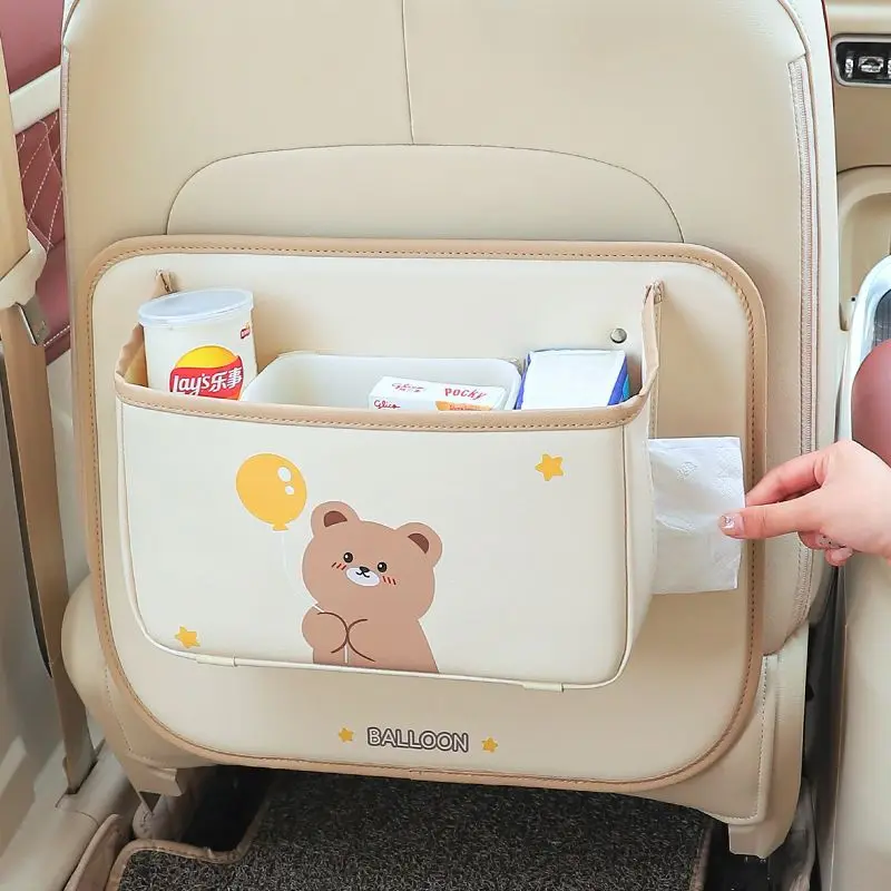 

Car Tissue Box Trash Can Seat Rear Baby Products Storage New Car Tissue Box Multifunctional Car Tissue Hanging Bag Accessories