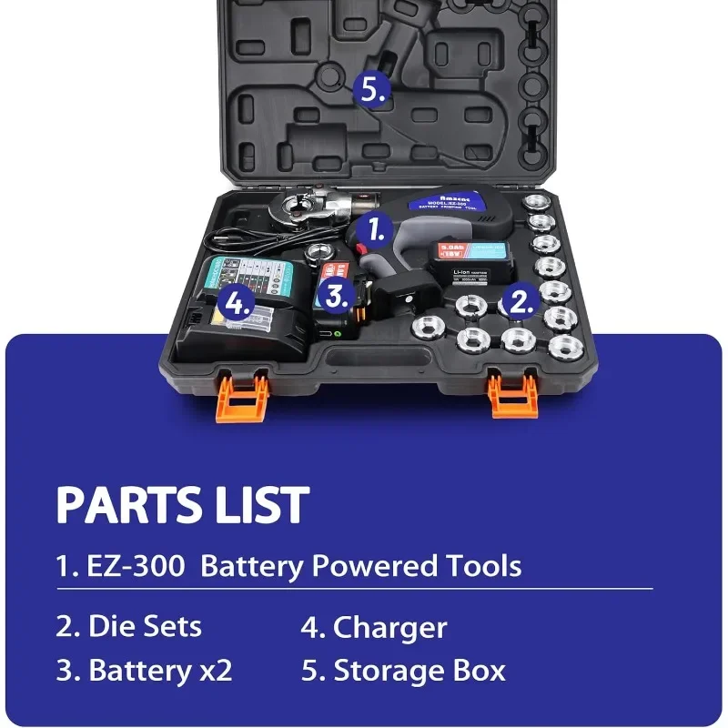 كماشة العقص الكهربائية الهيدروليكية لعروة الكابلات 6 طن أداة العقص الهيدروليكية الكهربائية القابلة لإعادة الشحن أداة العقص الهيدروليكية