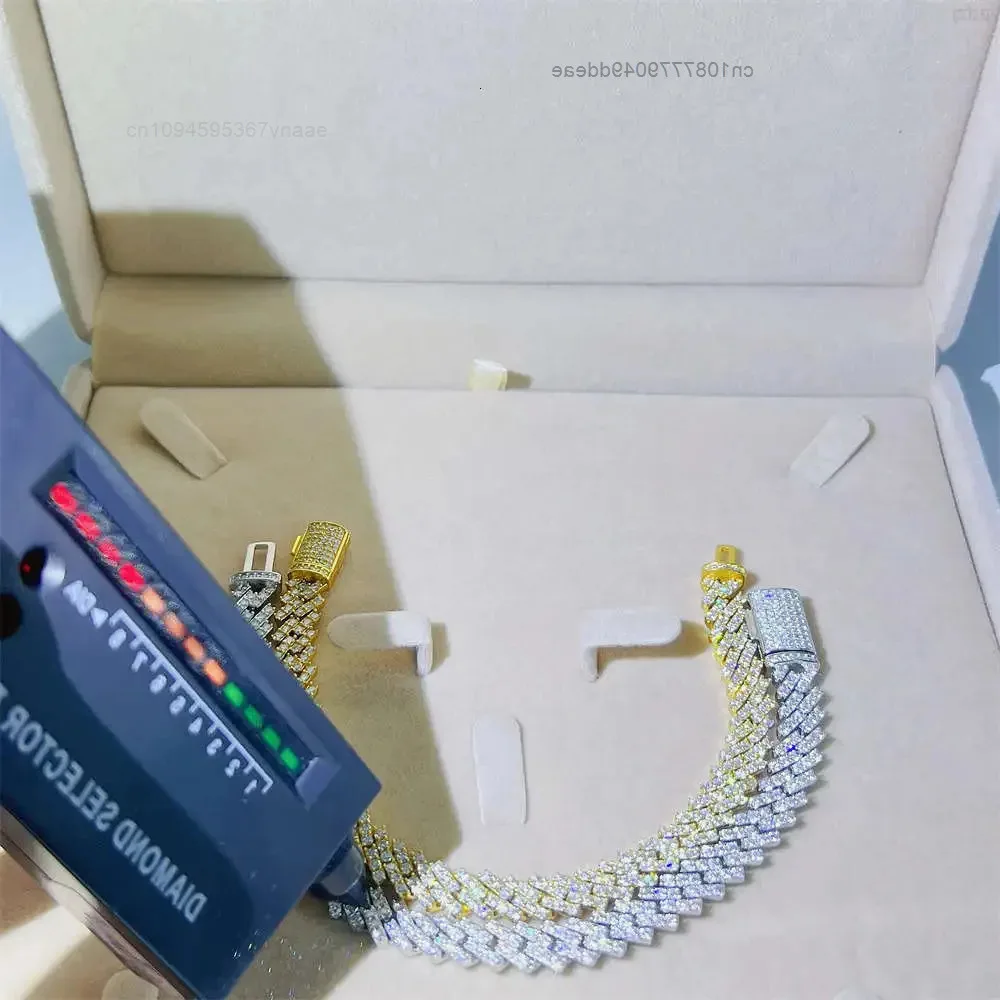 

Готовый к отправке индивидуальный замок Iced Out хип-хоп 8 мм Vvs муассанит полный бриллиант кубинская цепочка-цепочка