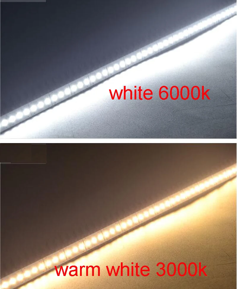 Imagem -05 - Tira Led Dura para Gabinete de Jóias Branco Natural 25cm 50cm 12v 24v 2835 144 Led por m 3000k 4000k 4500k 6000k 6500k 100 Peças