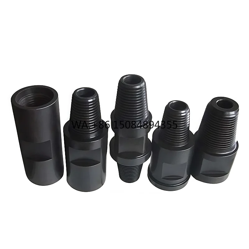 42mm/50mm/65mm/73mm Drill Rod Adapter Custom Thread Double Male Coupling 40CrMo Carbon Steel Forged Drilling Tool for Geological