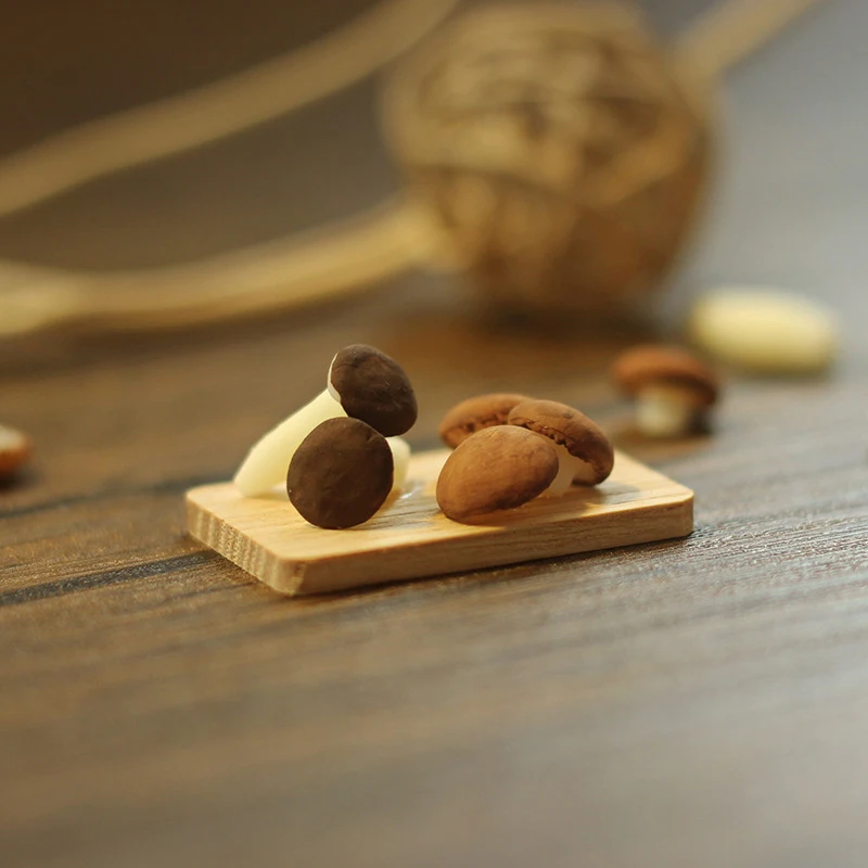 1:12 Dollhouse Miniture Kitchen Mushroom Knife Rest Mini utensili da cucina per barbie BJD Doll House accessori Toy