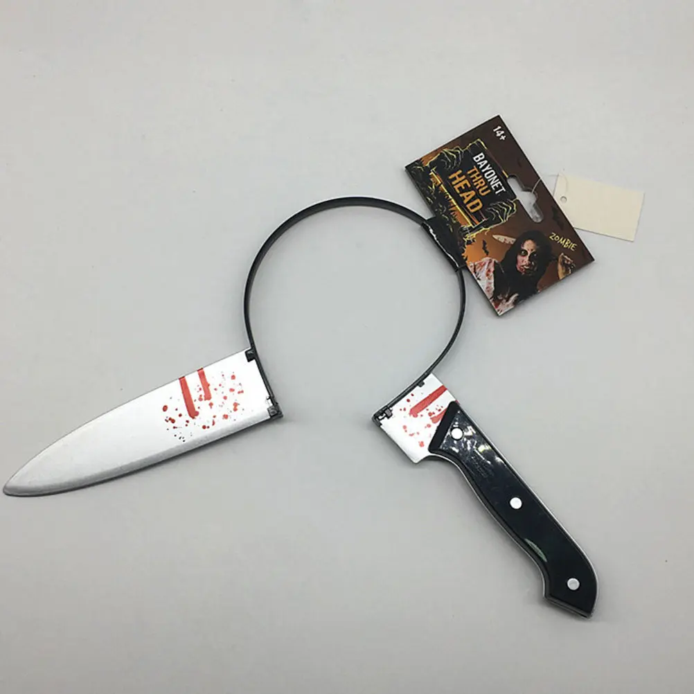 

2Pcs Realistic Through Head Prop Scary Hairband for Halloween Party Creepy Lightweight Costume Accessory Gift for Friends