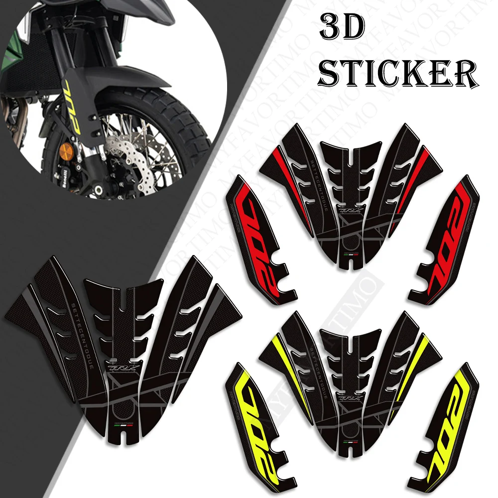 TRK 702 X Motorcycle Accessories Protection Fuel Oil Tank Pad Knee Stickers Decals Kit For Benelli TRK  702X Adventure 2023 2024