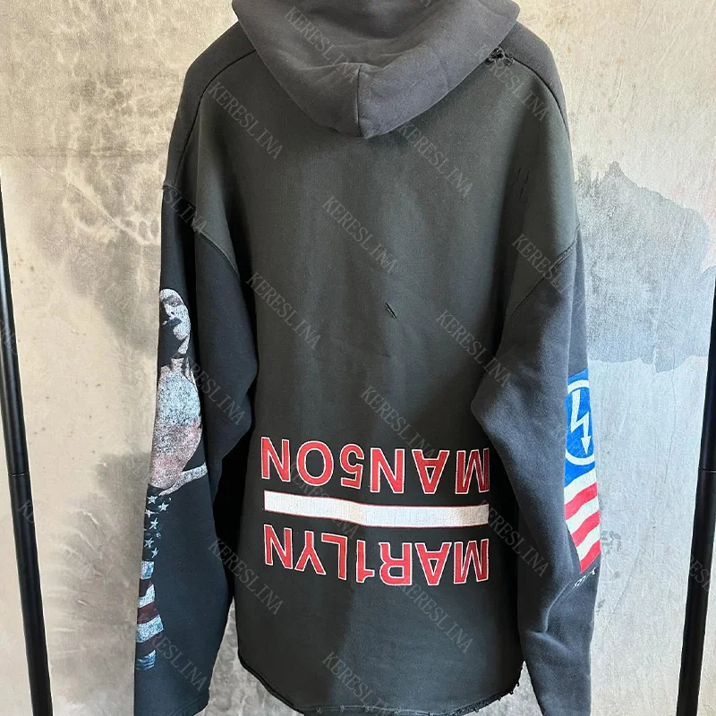 가을과 겨울 유니섹스 풀오버 스웨트 셔츠 하이 스트리트 힙합 그런지 펑크 Y2K 하라주쿠 패션 고급 올 매치 스웨트 셔츠