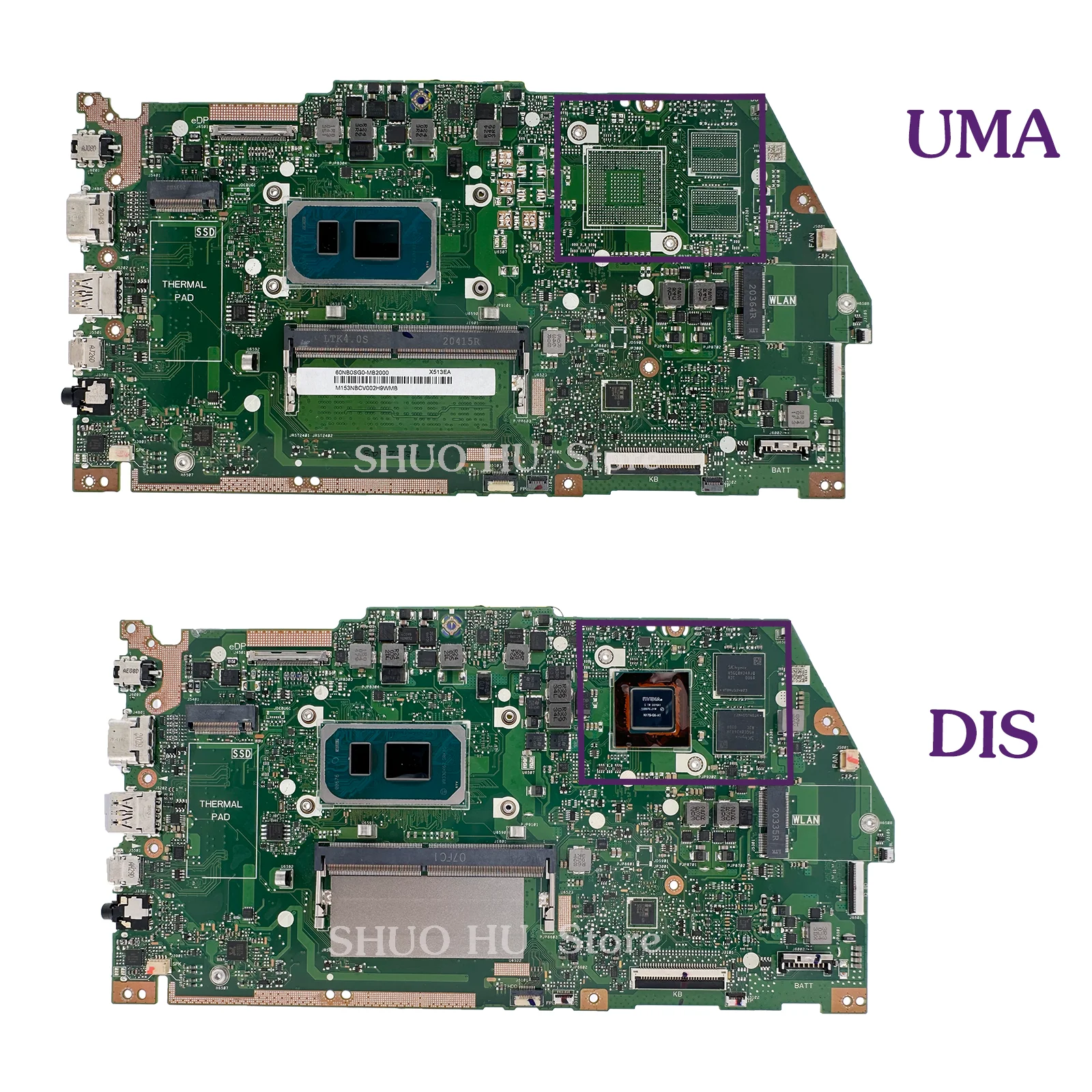 KEFU-placa base X513EA, X513EP, V50505EN, K513E, F513E, A513E, X513EQ, V5050E, V5050EA, para ordenador portátil, I3, I5, I7, 11 °, 8G, 4G-RAM, V2G/UMA