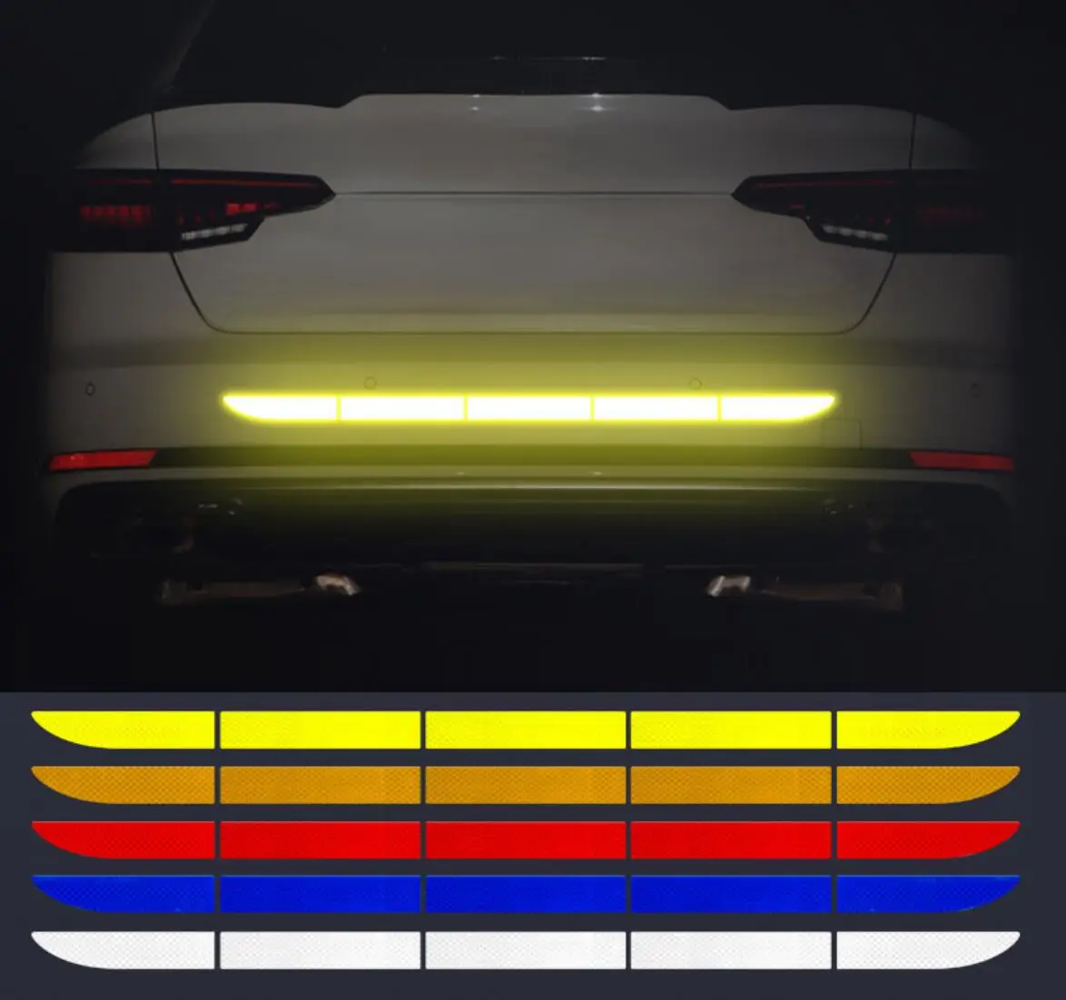 Car Reflective Sticker Warning Strip truck For VW Jetta Passat Golf POLO Skoda Octavia A5 A7 Fabia Superb For Audi A3 A4 A6 A7