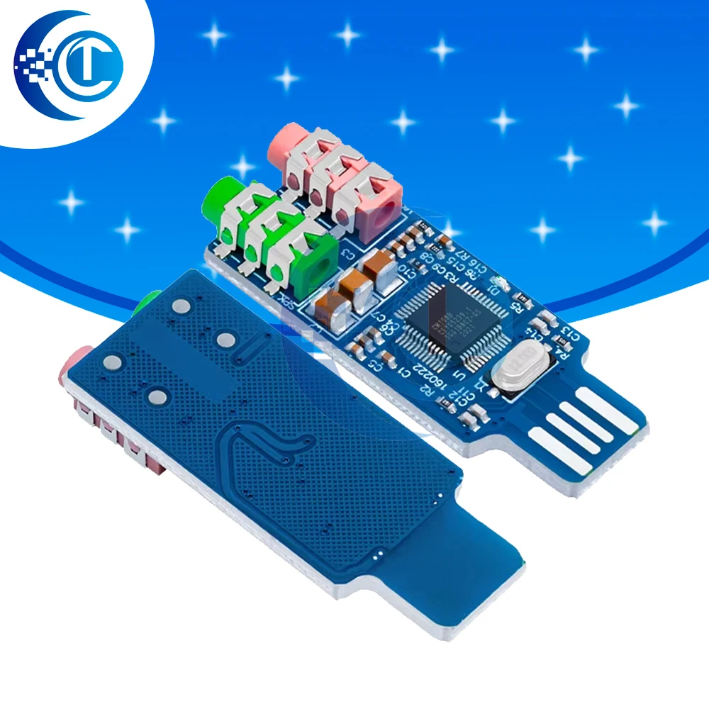 CM108 USB Drive Free Sound Card Laptop Computer External Sound Card Module - L059 New hot