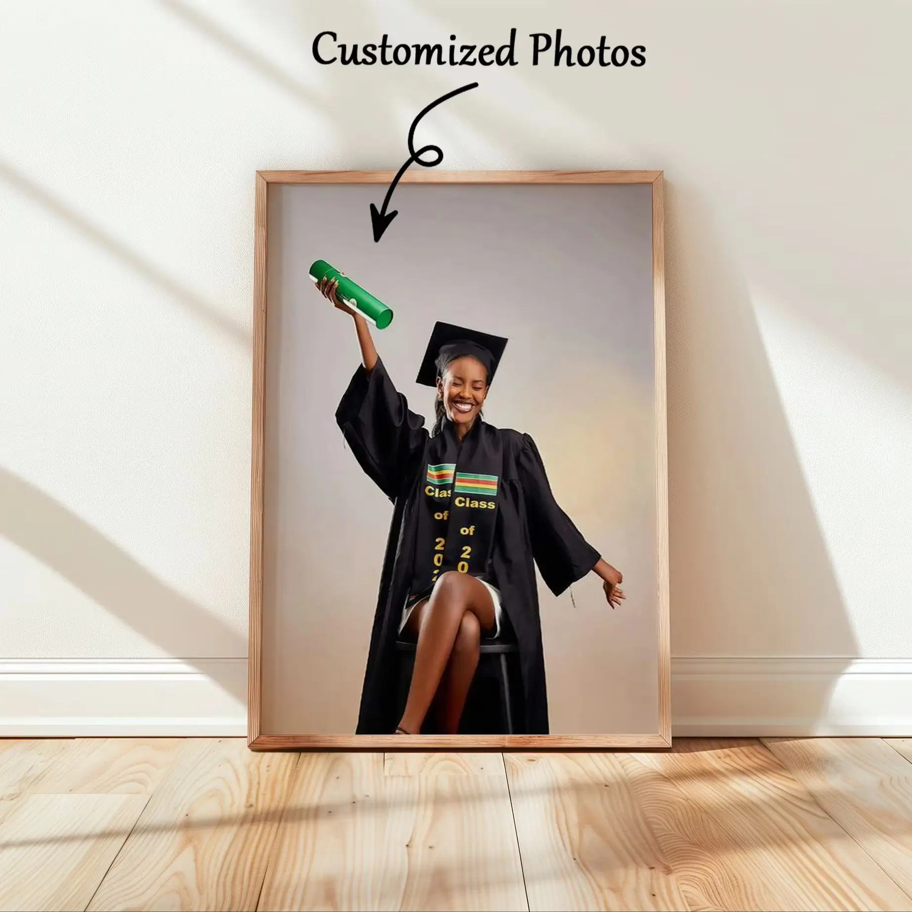 Custom Photo Canvas Print, Personalized Unframed Wall Art for Friends, Custom Poster for Dorm Decor & Graduation Keepsake Gift