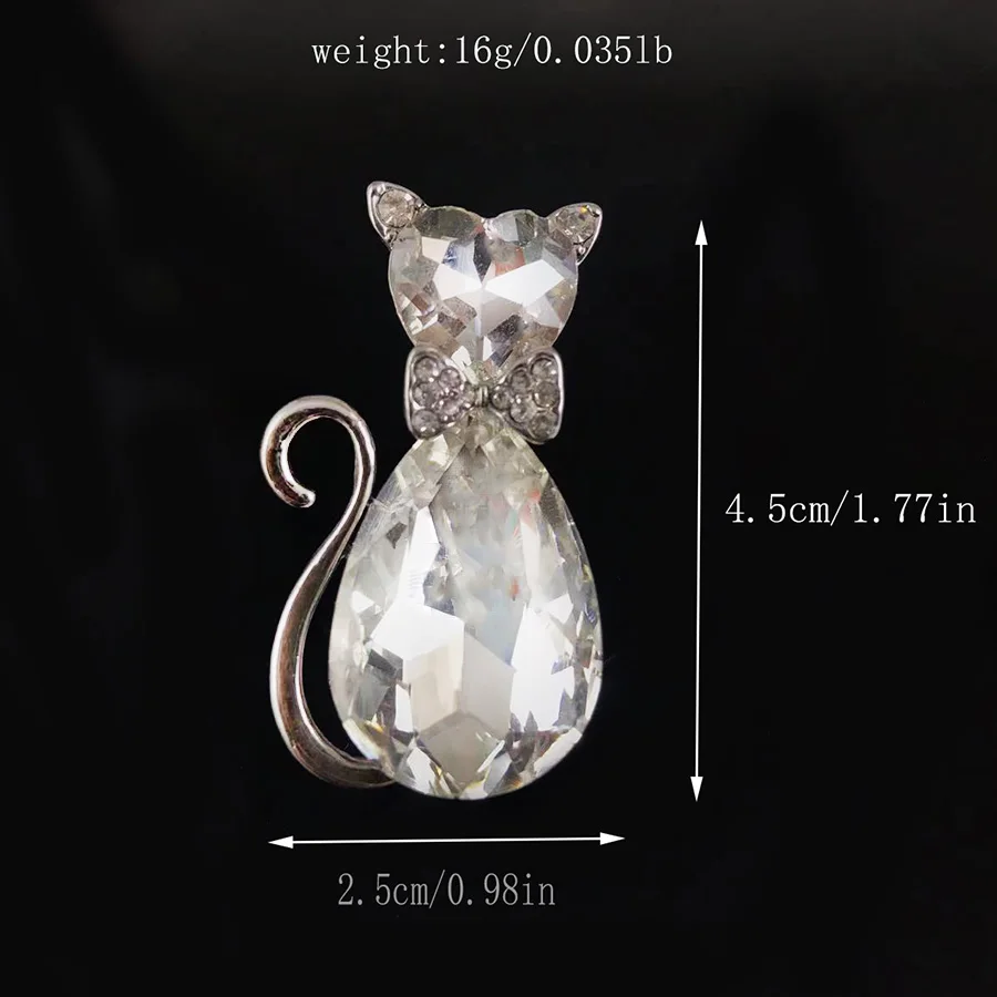 New Cute Cat Brooch Fashion Pop Enamel Colored Animal Kitten Brooch For Girls Jewelry Accessories Birthday Party Gifts