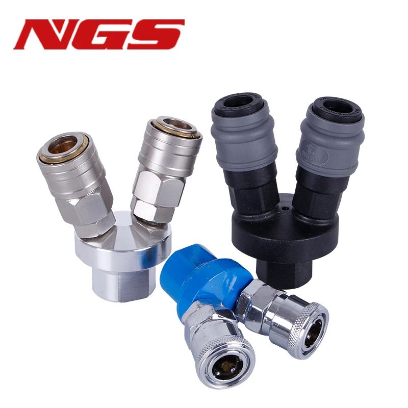 Round Two-way SMV Pneumatic Quick Connect  Joint Air Gas Distributor Fitting For Pump Air Compressor Three-way SMY