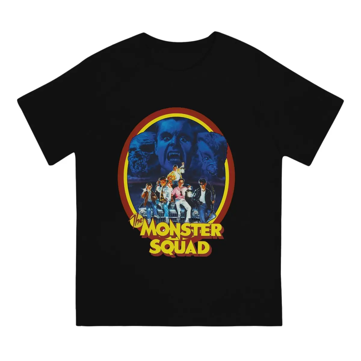 The Monster Squad 1978 T-Shirt for Men House of Frankenstein Horror film Vintage 100% Cotton Tees Crewneck Short Sleeve T Shirt