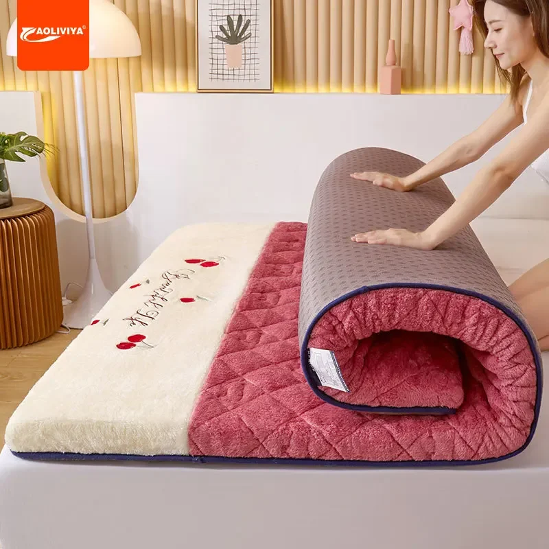 

Aoliviya Cotton Tiller Thickened Mattress 0.9M Cushion Mattress 1.5 M Double Single Dormitory Students Tatami Mat