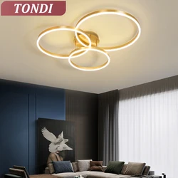 Lámpara de techo de anillo LED con Control remoto para sala de estar, dormitorio, comedor, cocina, decoración del hogar