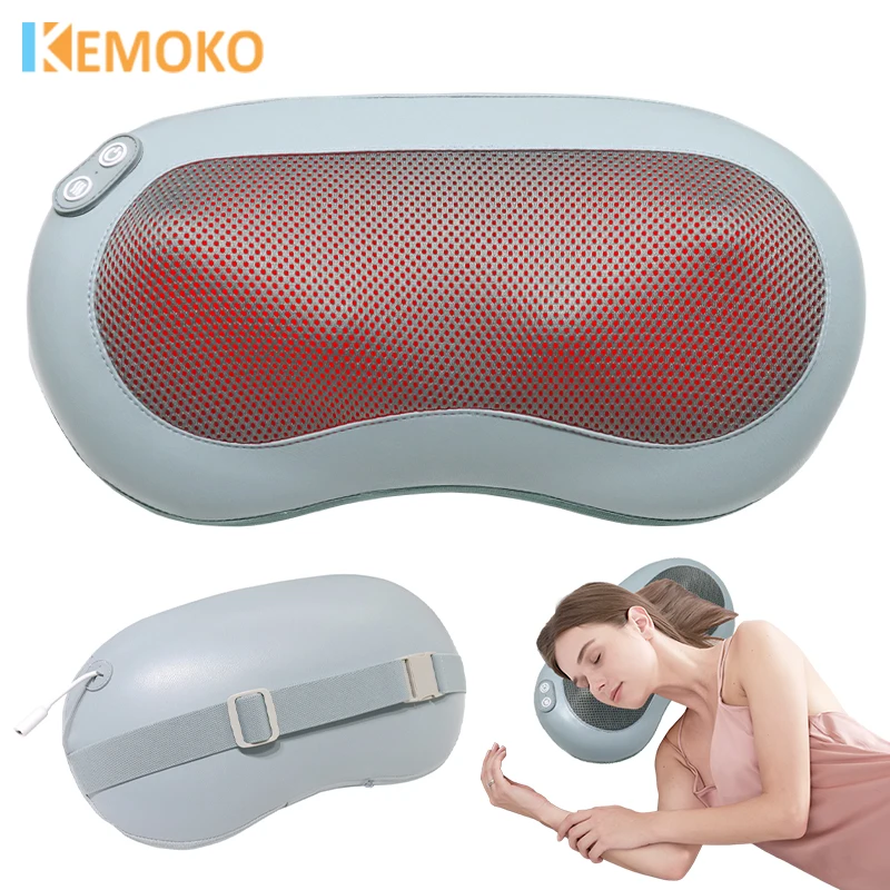 Electric cervical massager peanut pillow massage lumbar support portable wireless neck massager heated lumbar care device