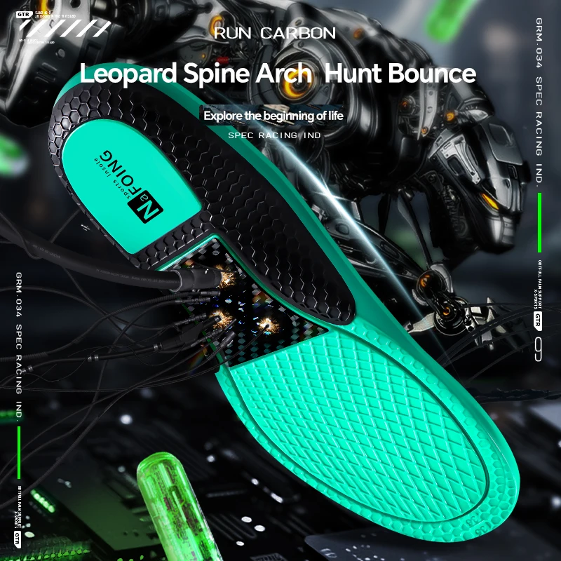 Sport Insoles for Men Women Carbon Plate Arch Support Breathable Shock Absorption Shoes Pad Outdoor Running Sneakers Sole Insole