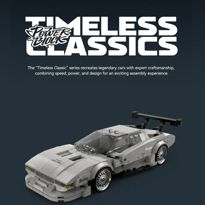 PB Creative Speed Car Series Building Blocks Sports Racing Hypercar Car Model Bricks Adult Desktop Display DIY Kit for Kids Gift