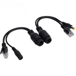 5Pair Computer Connectors Dc Jack 12V Power Over Ethernet Passive POE Adapter Cable Splitter Injector Computer Cable