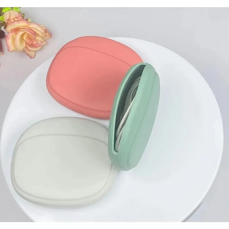 Silikon Kabel Manager Kopfhörer Linie Organizer UDisk Lagerung Mini Lagerung Tasche Tragbare Silikon Fall Daten Linie Management Abdeckung