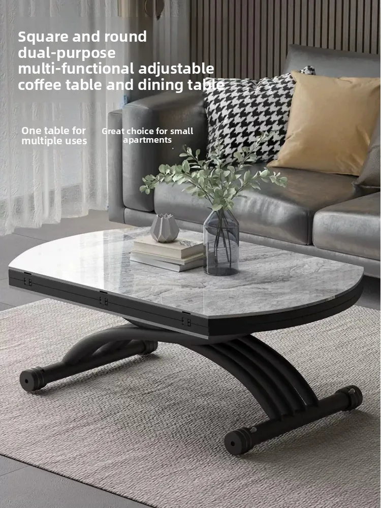 Multifunctional Movable Lifting Coffee Table Dining Table Dual-purpose Two-in-one Foldable Multi-functional LivingRoom Furniture