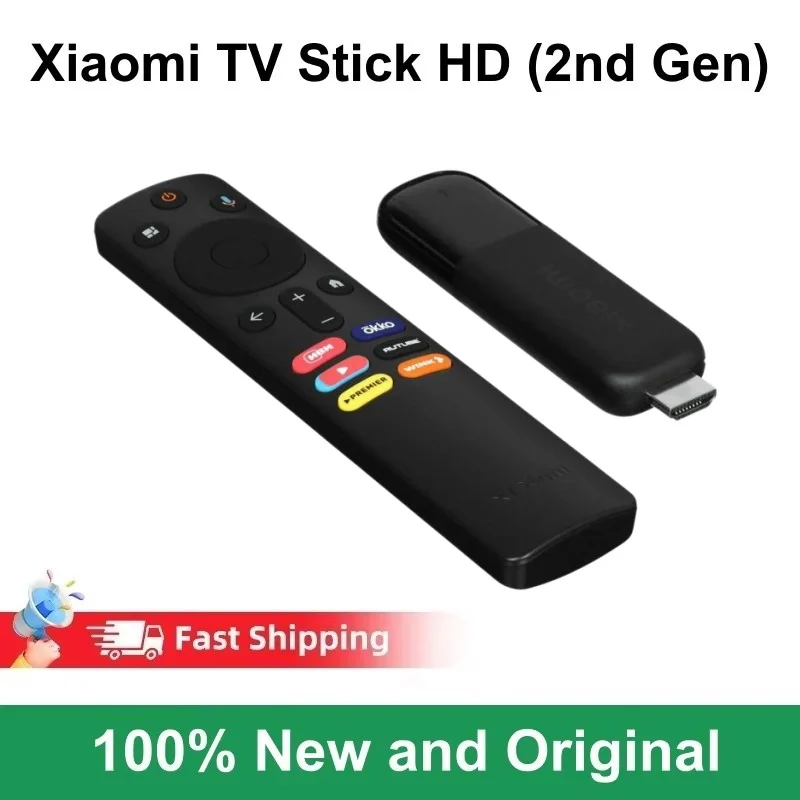 Russian Version Xiaomi Mi TV Stick HD 2nd Gen Google Assistant Wifi5 Bluetooth Android 11 Google TV 1GB+8GB TV Dongle Smart TV