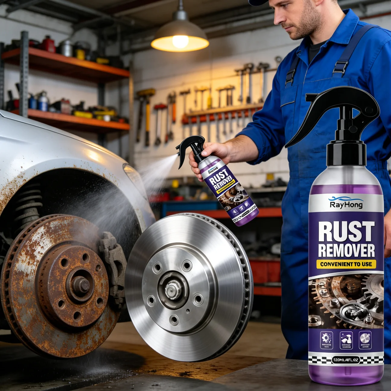 Car Rust Remover 120ml Multifunctional Used for Removing Rust Providing Surface Protection on Iron Metal Surface Car Brake Pads