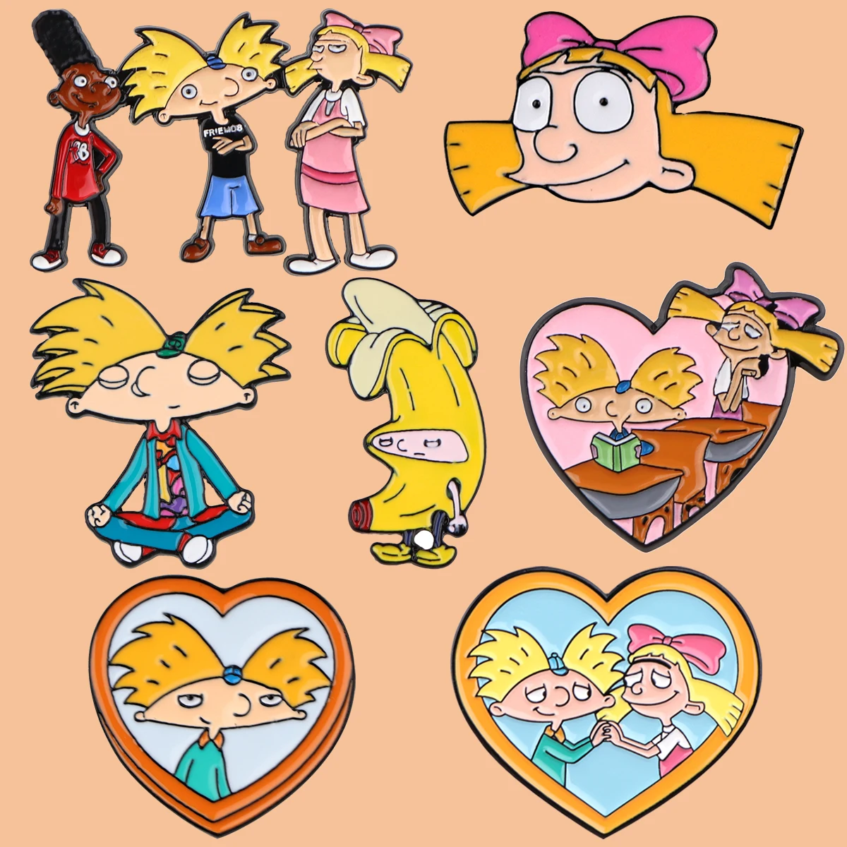 Broche esmaltado de dibujos animados americanos para ropa, insignias para maletín en mochila, accesorios, alfileres de solapa, regalo de joyería decorativa