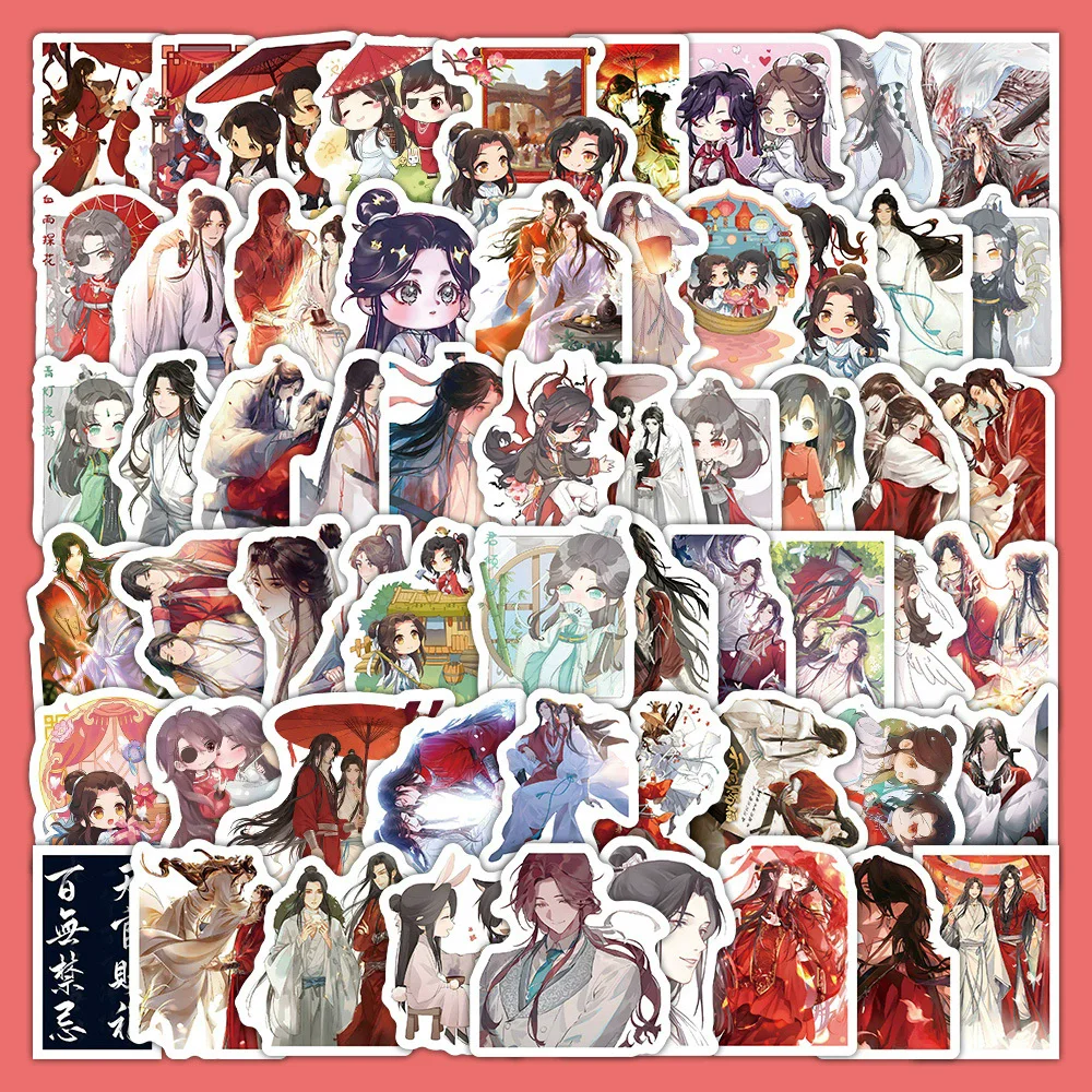 60 Pcs/Set Heaven Official's Blessing Sticker - TGCF Hua Cheng, Xie Lian Characters Anime Waterproof Label Stickers
