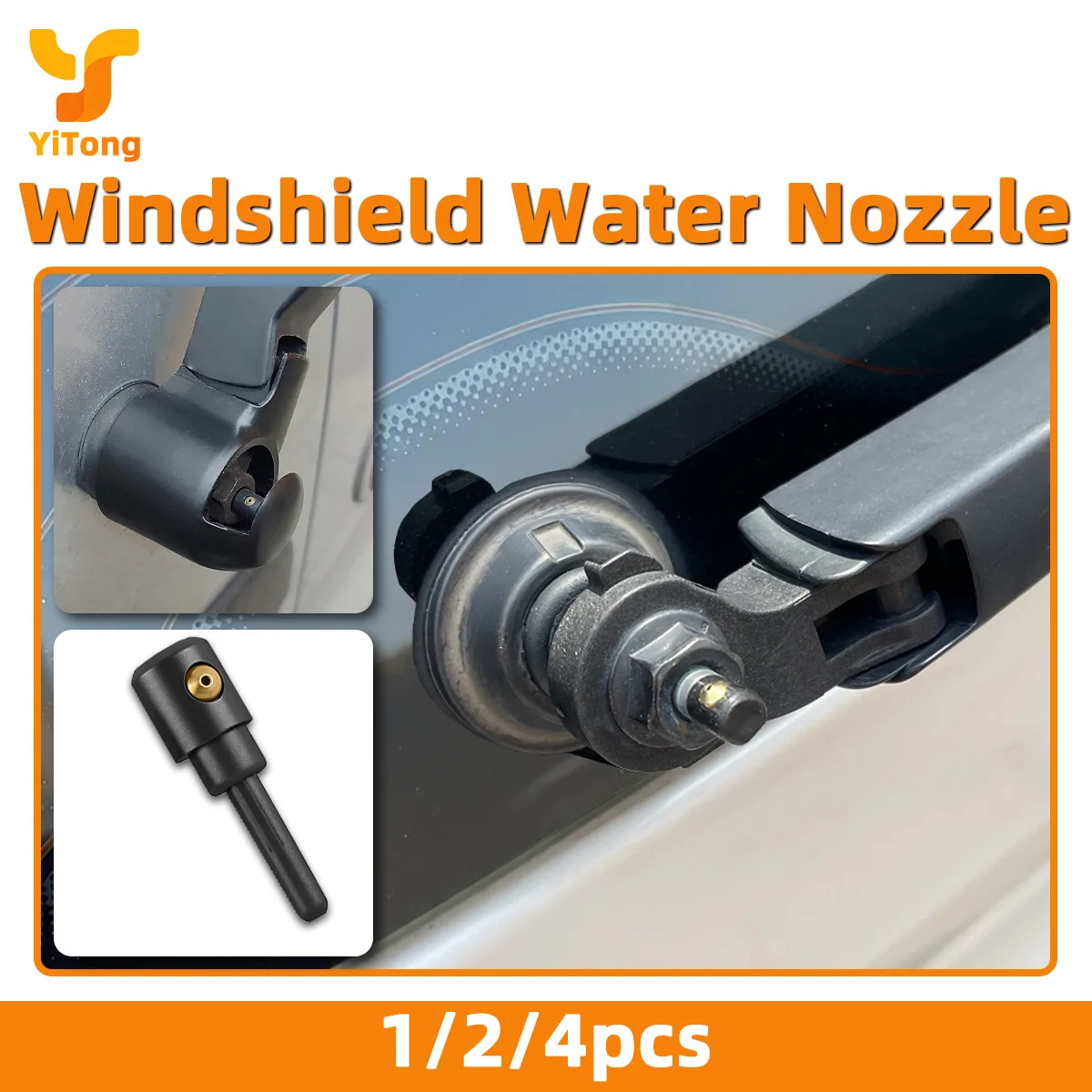  Yitong 1/2/4PCS Car Rear Window Sprayer Nozzle Suit For VW Transporter T5 Multivan Caravelle Doubleback California, 3B9955985A
