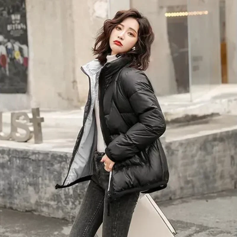 Loose Casual Coats for Women Warm Winter on Sale Zip-up Jackets Modern Thick Outdoor Clothes Korean Style Clothing Parkas Woman