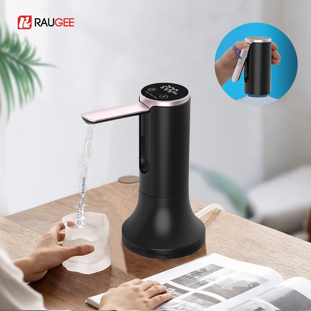 Bomba eléctrica para botella de galón de agua, dispensador de agua plegable, bombas de agua potable de escritorio automáticas recargables de 19 litros