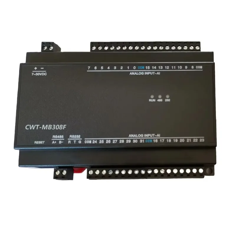 CWT-MB308F 32AI 4-20mA/0-5V/0-10V Analog Input Ethernet RS485 Modbus Io Module