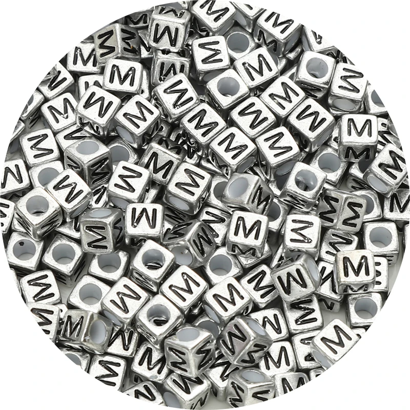50Pcs Acrylic Letter Decoration Beads for DIY Bracelet Necklace