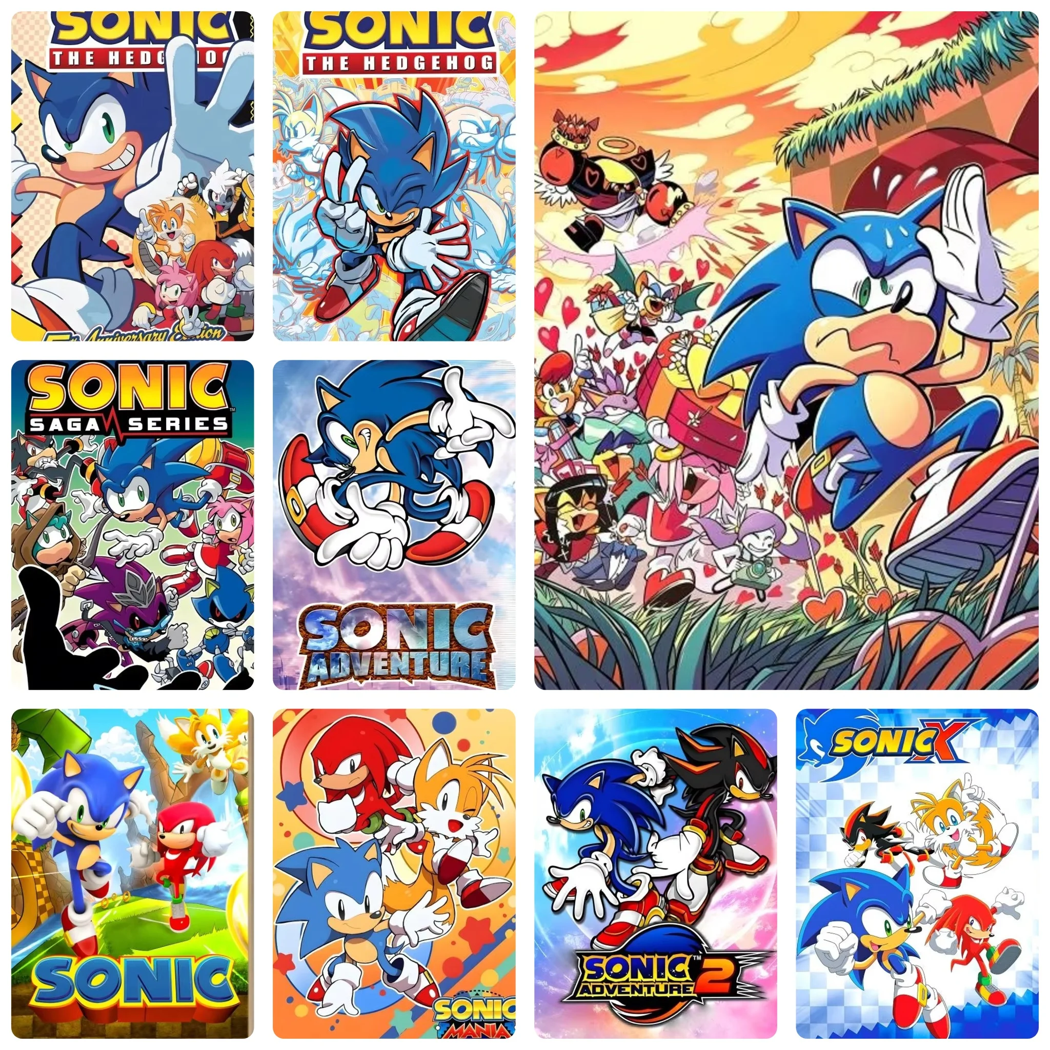 DIY 5D Diamond Painting, Sonic The Hedgehog Series Characters Art, Hobby Craft for Home Wall Decor, Ideal Gift for Game Fans