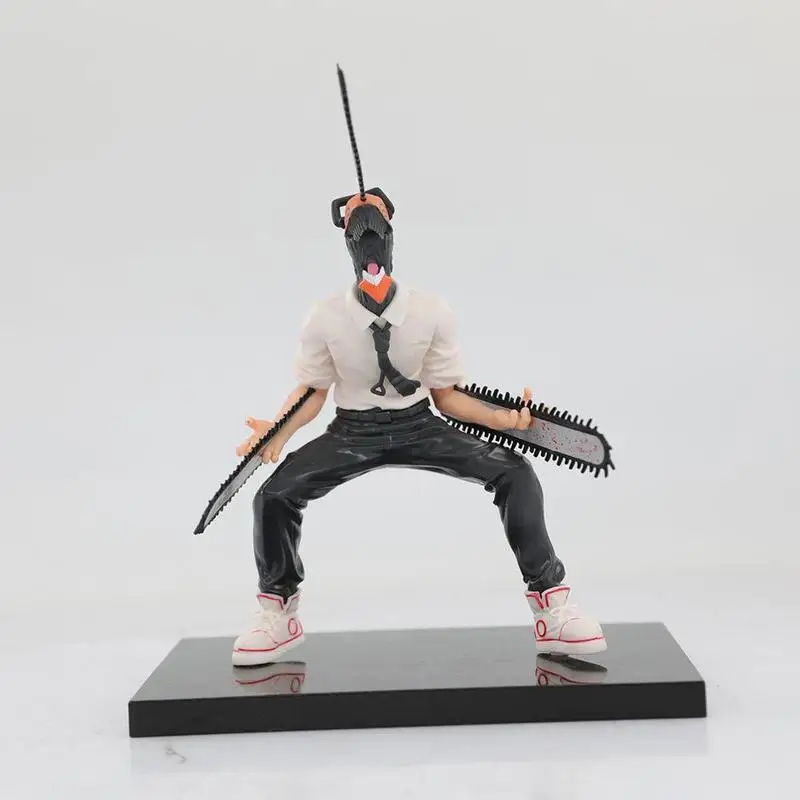 Figurki Chainsaw Man Chainsaw Devil Denji Pochita Scena Krzyku Figurki Akcji Ozdoba na Biurko Model Dekoracyjny Modne Zabawki Statuetka Prezent