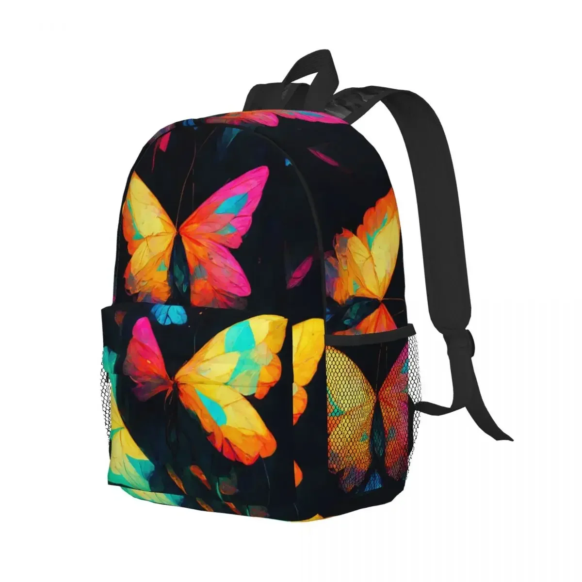 

Милый флуоресцентный люминесцентный рюкзак с бабочкой, студенческая сумка для книг для мальчиков и девочек, детская школьная сумка, сумки на плечо для ноутбука для мужчин и женщин