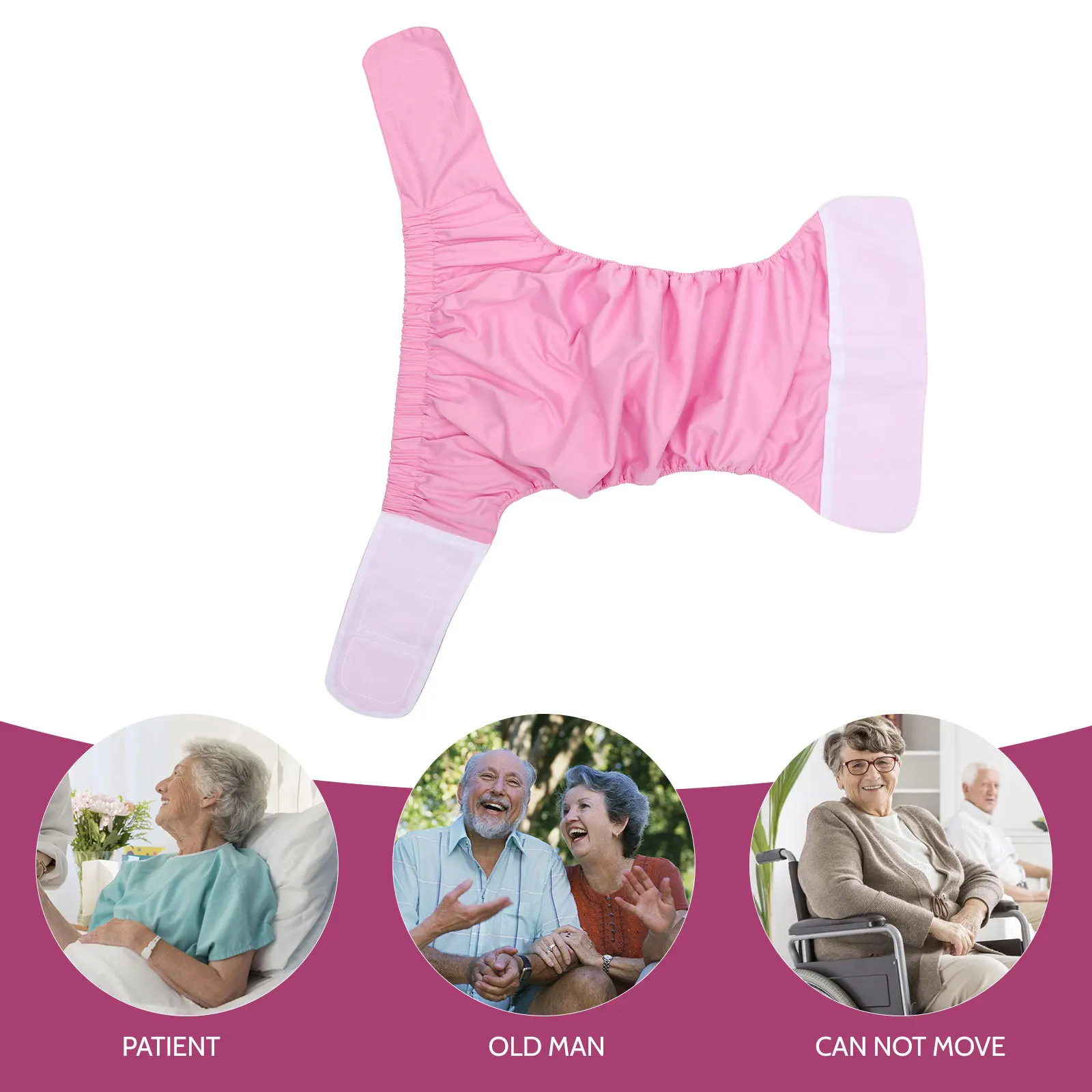 1 قطعة قابلة لإعادة الاستخدام قابل للغسل حفاضات الكبار القماش لينة تنفس الحشو عالية الامتصاص مقاوم للماء قابل للتعديل صالح للرجال النساء المسنين