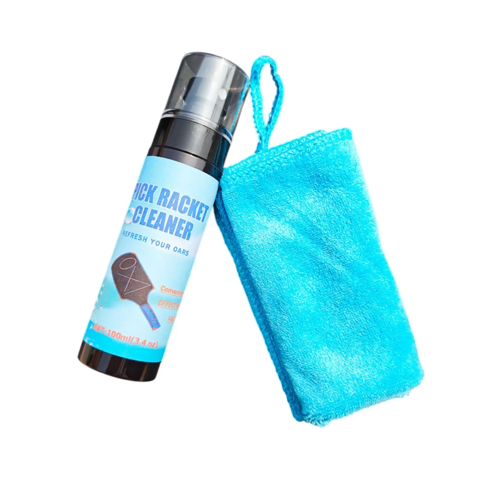 

100 мл Pickleball Paddle Cleaner Комплект для обслуживания лопаток Удаление грязи и пот Улучшает вращение и точность Аксессуары