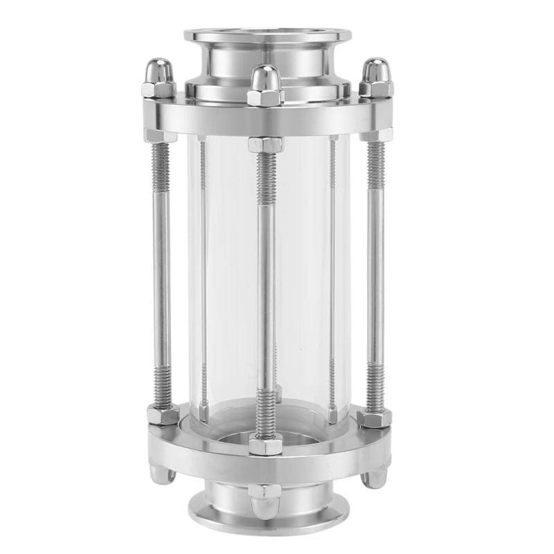 3x Inline-Schauglas mit Klemme nde, Flow Sanitär-Schauglas sus316 1,5 Zoll Tri-Clamp-Typ (Durchfluss rohr od38mm)